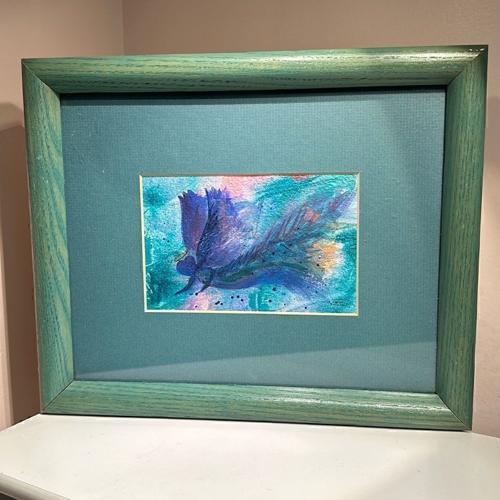 Art Paper Assemblage Candace Cloud McLean Angel Flight Framed